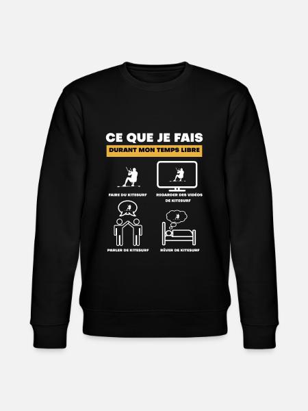 durant temps libre Kitesurf - Sweat bio CHANGER Stanley/Stella Unisexe - noir