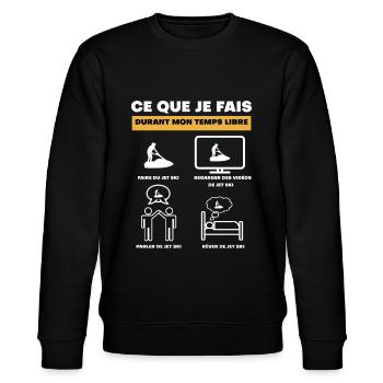 durant temps libre jet ski - Sweat bio CHANGER Stanley/Stella Unisexe - noir - Devant - Nik (191cm) & Marisol (170cm)