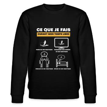 durant temps libre ski nautique - Sweat bio CHANGER Stanley/Stella Unisexe - noir - Devant - Nik (191cm) & Marisol (170cm)