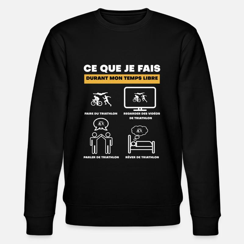 durant temps libre triathlon - Sweat bio CHANGER Stanley/Stella Unisexe - noir