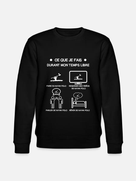 cadeau kayak polo temps libre - Sweat bio CHANGER Stanley/Stella Unisexe - noir