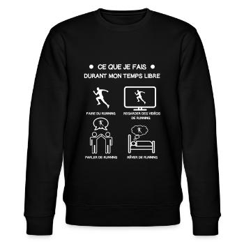 cadeau running temps libre - Sweat bio CHANGER Stanley/Stella Unisexe - noir - Devant - Nik (191cm) & Marisol (170cm)