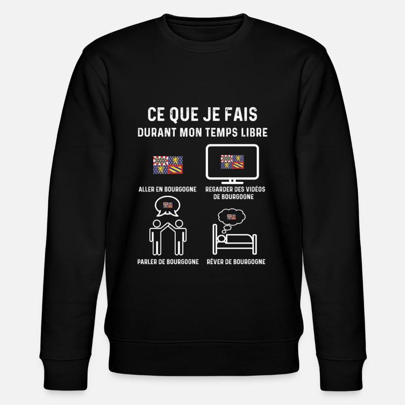 Bourgogne temps libre cadeau - Sweat bio CHANGER Stanley/Stella Unisexe - noir
