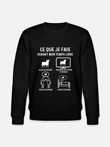 espagne taureau temps libre cadeau - Sweat bio CHANGER Stanley/Stella Unisexe - noir