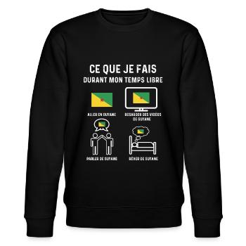 guyane 973 temps libre cadeau - Sweat bio CHANGER Stanley/Stella Unisexe - noir - Devant - Nik (191cm) & Marisol (170cm)