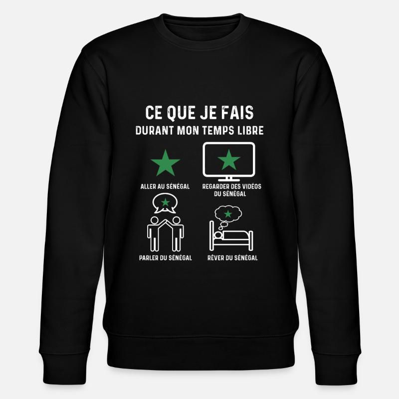 sénégal étoile temps libre cadeau - Sweat bio CHANGER Stanley/Stella Unisexe - noir