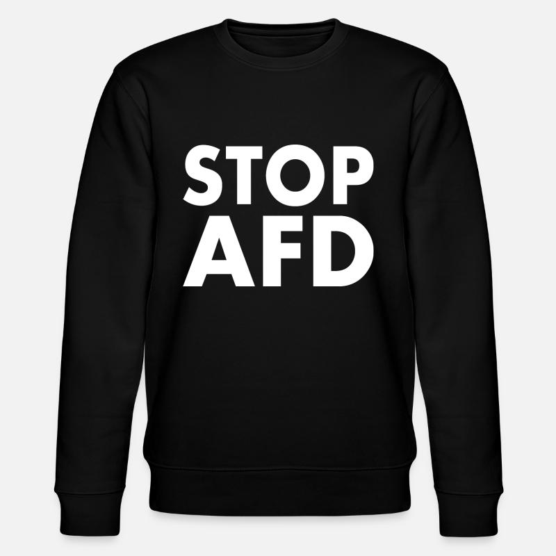 Stop afd - Stanley/Stella Unisex Bio-Sweatshirt CHANGER  - Schwarz