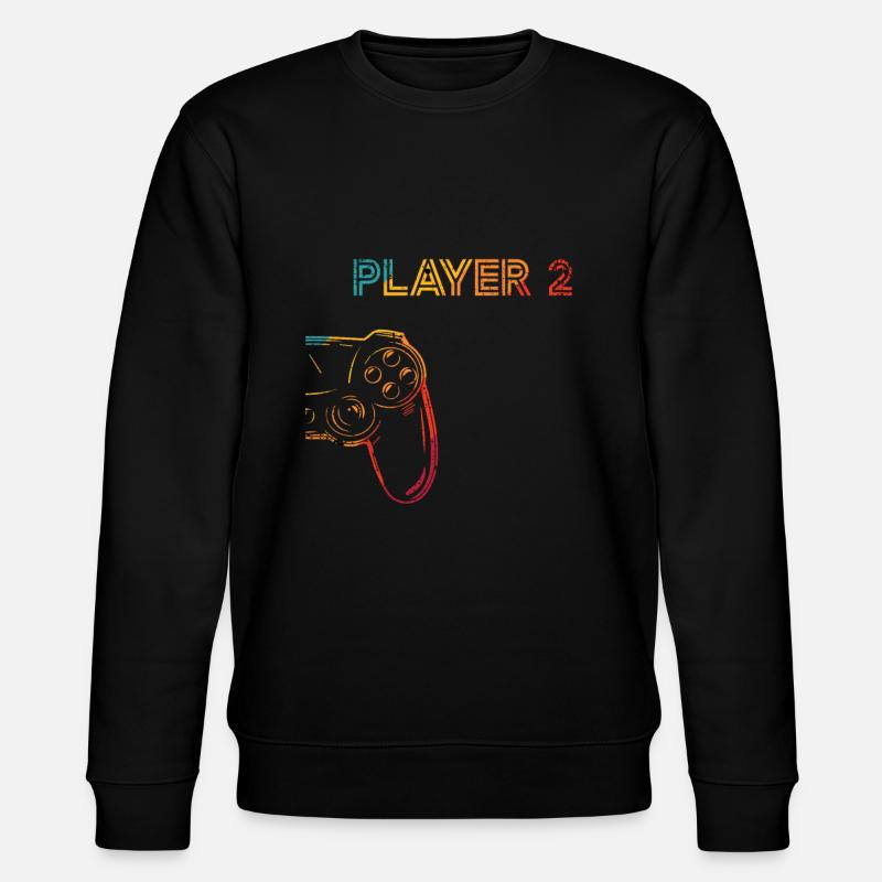 Gaming Player 2 Geschenk - Stanley/Stella Unisex Bio-Sweatshirt CHANGER  - Schwarz