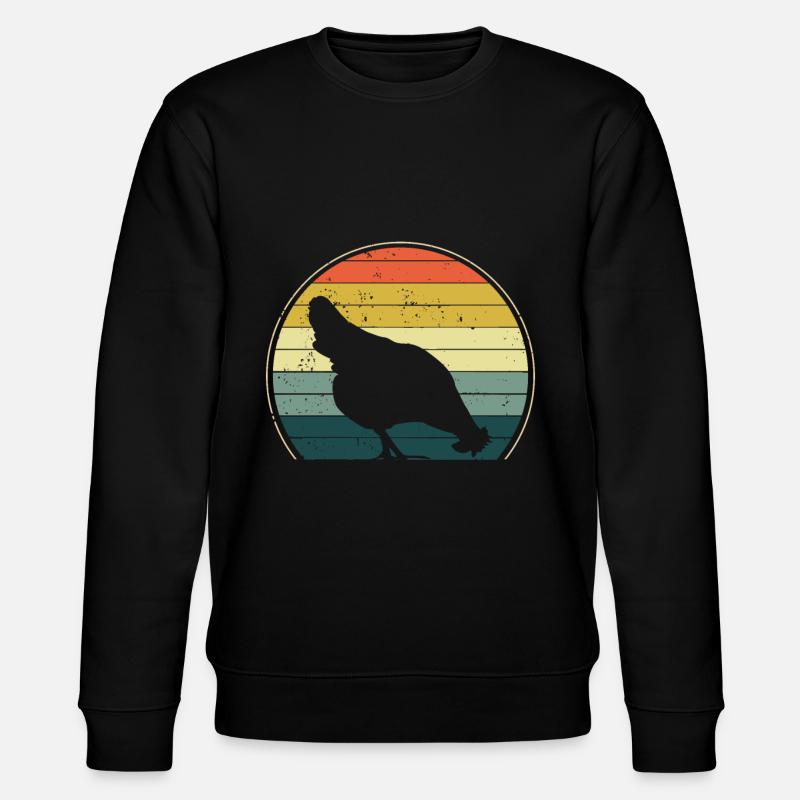 Poulets rétro paysan cadeau - Sweat bio CHANGER Stanley/Stella Unisexe - noir
