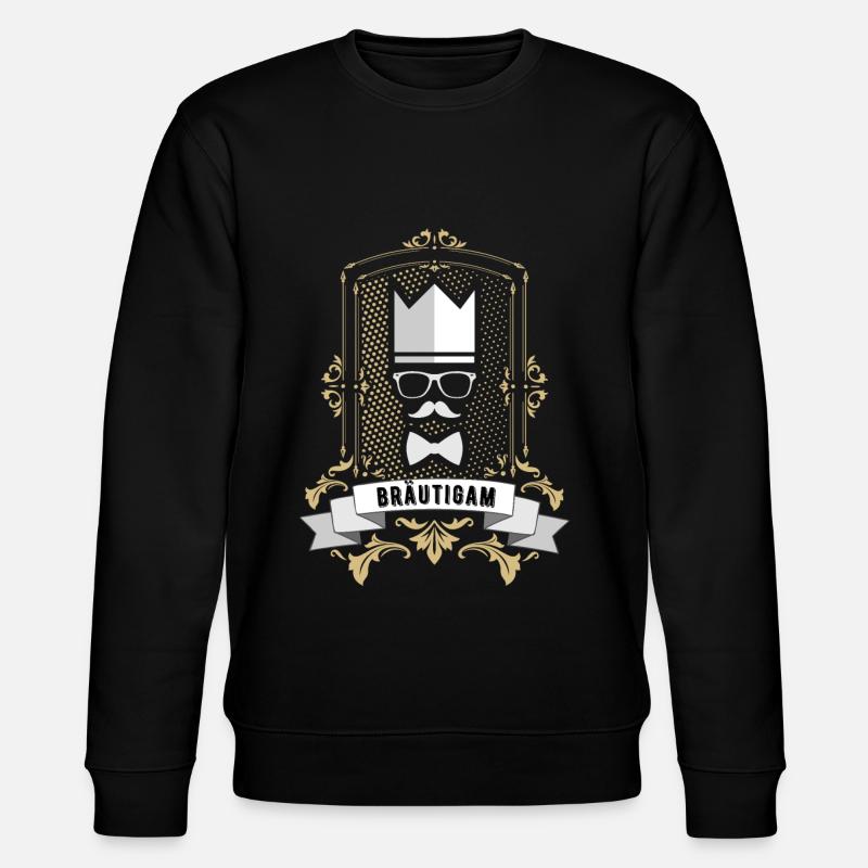 Junggesellenabschied BRÄUTIGAM Shirt - Stanley/Stella Unisex Bio-Sweatshirt CHANGER  - Schwarz