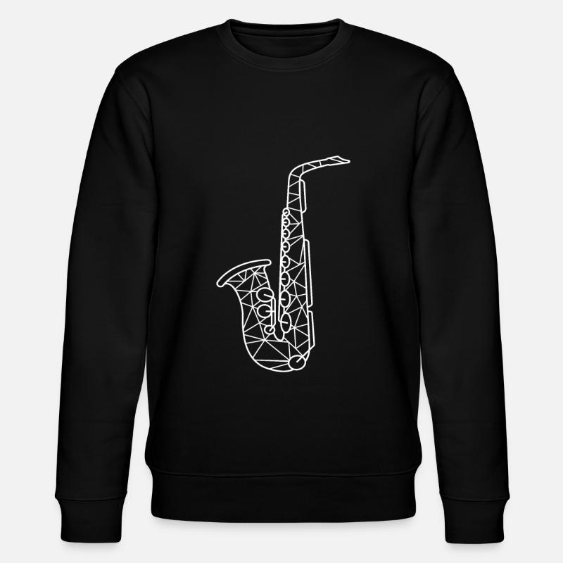 Saxophon Saxophonist - Stanley/Stella Unisex Bio-Sweatshirt CHANGER  - Schwarz