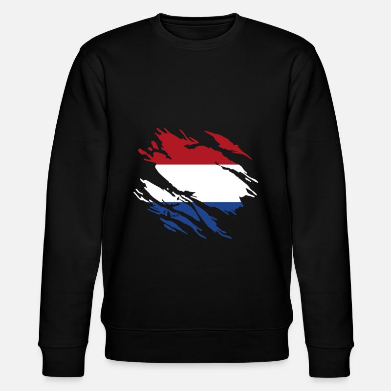 Niederlande Flagge - Stanley/Stella Unisex Bio-Sweatshirt CHANGER  - Schwarz