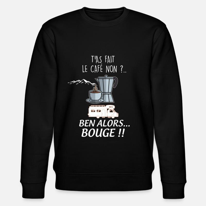 Motorhome making coffee - Stanley/Stella CHANGER Unisex Organic Sweatshirt - black