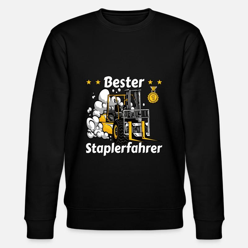 Staplerfahrer Geschenk Lagerist Lagerarbeiter - Stanley/Stella Unisex Bio-Sweatshirt CHANGER  - Schwarz