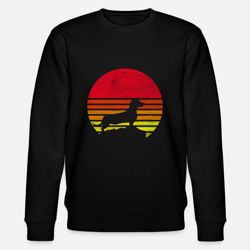 Cadeau rétro teckel - Sweat bio CHANGER Stanley/Stella Unisexe - noir