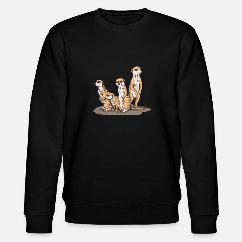 Erdmännchen - Stanley/Stella Unisex Bio-Sweatshirt CHANGER  - Schwarz
