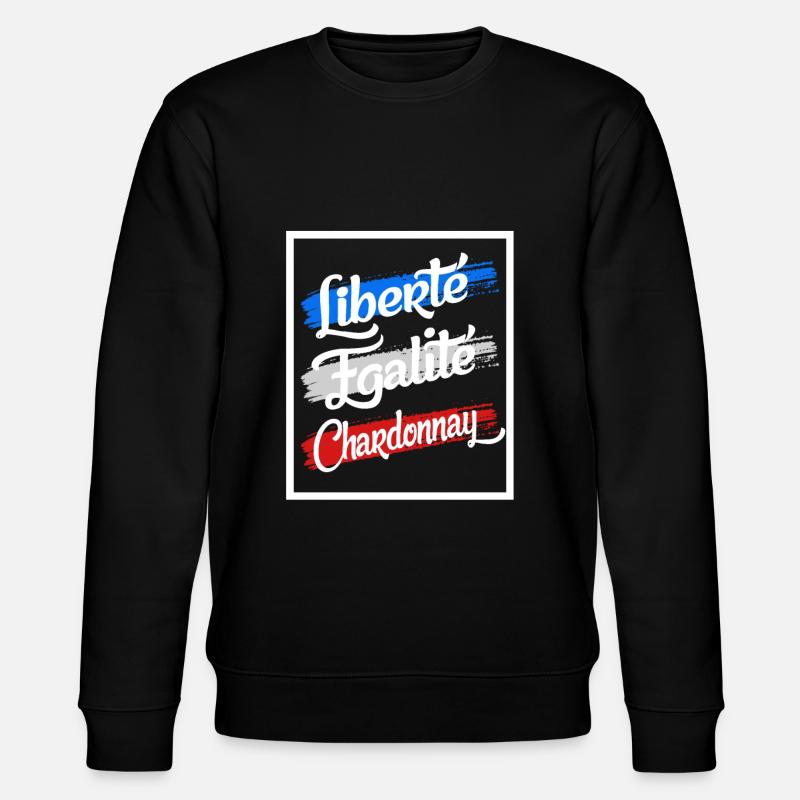 Liberte Egalite Chardonnay - Stanley/Stella Unisex Bio-Sweatshirt CHANGER  - Schwarz