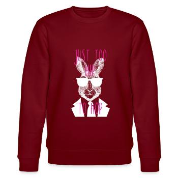 Trop hip pour hop cadeau cool lunettes de lapin hipster - Sweat bio CHANGER Stanley/Stella Unisexe - bordeaux - Devant - Nik (191cm) & Marisol (170cm)