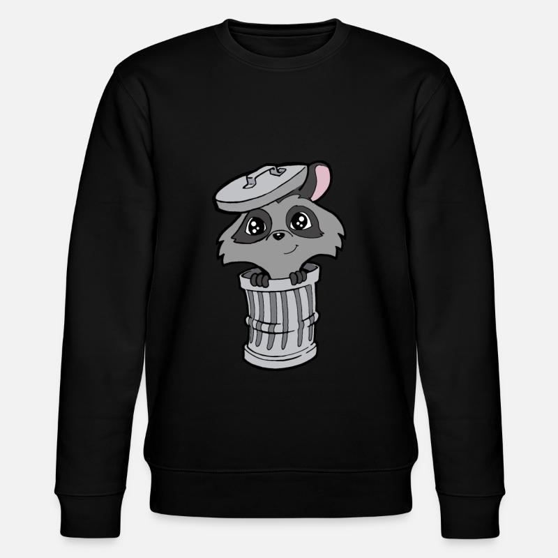 Waschbär - Stanley/Stella Unisex Bio-Sweatshirt CHANGER  - Schwarz