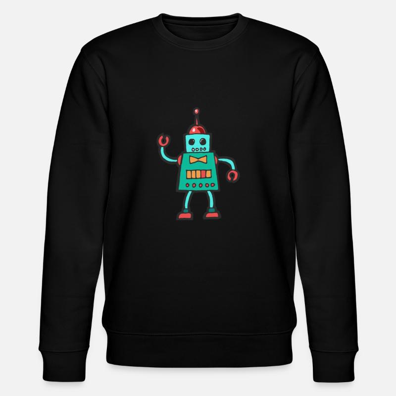 Roboter - Stanley/Stella Unisex Bio-Sweatshirt CHANGER  - Schwarz