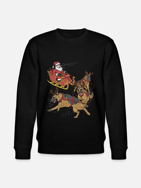 German Shepherd Christmas - Stanley/Stella CHANGER Unisex Organic Sweatshirt - black
