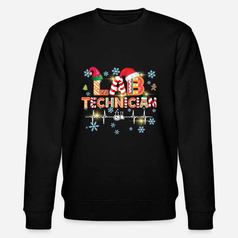 Lab Technician Christmas Funny Gift - Stanley/Stella CHANGER Unisex Organic Sweatshirt - black