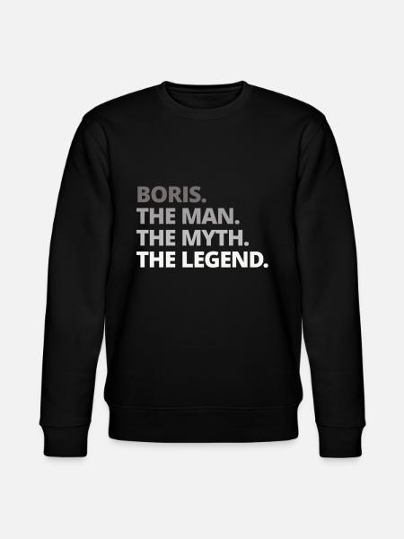 Boris name saying gift - Stanley/Stella CHANGER Unisex Organic Sweatshirt - black