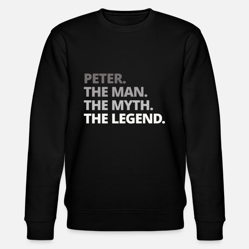 Peter Spruch Geschenk - Stanley/Stella Unisex Bio-Sweatshirt CHANGER  - Schwarz