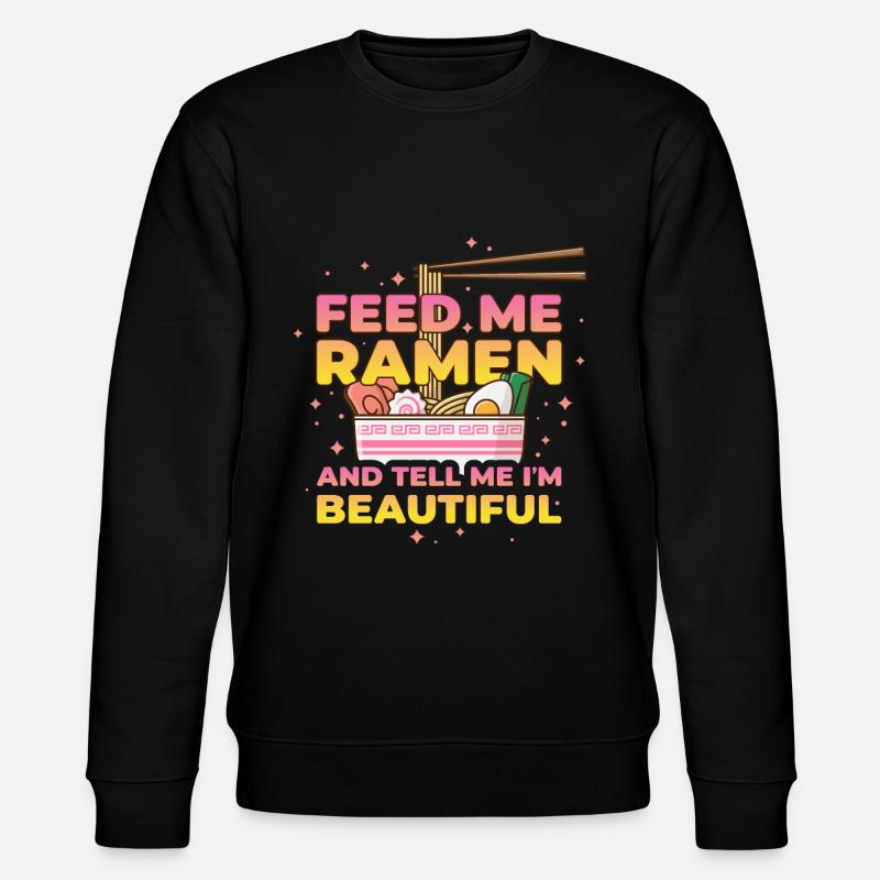 Feed Me Ramen Lustig Geschenk - Stanley/Stella Unisex Bio-Sweatshirt CHANGER  - Schwarz