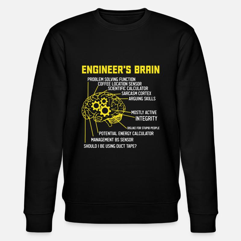 Engineer's Brain T-Shirt - Stanley/Stella Unisex Bio-Sweatshirt CHANGER  - Schwarz
