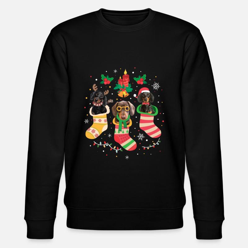 Noël de teckel - Sweat bio CHANGER Stanley/Stella Unisexe - noir