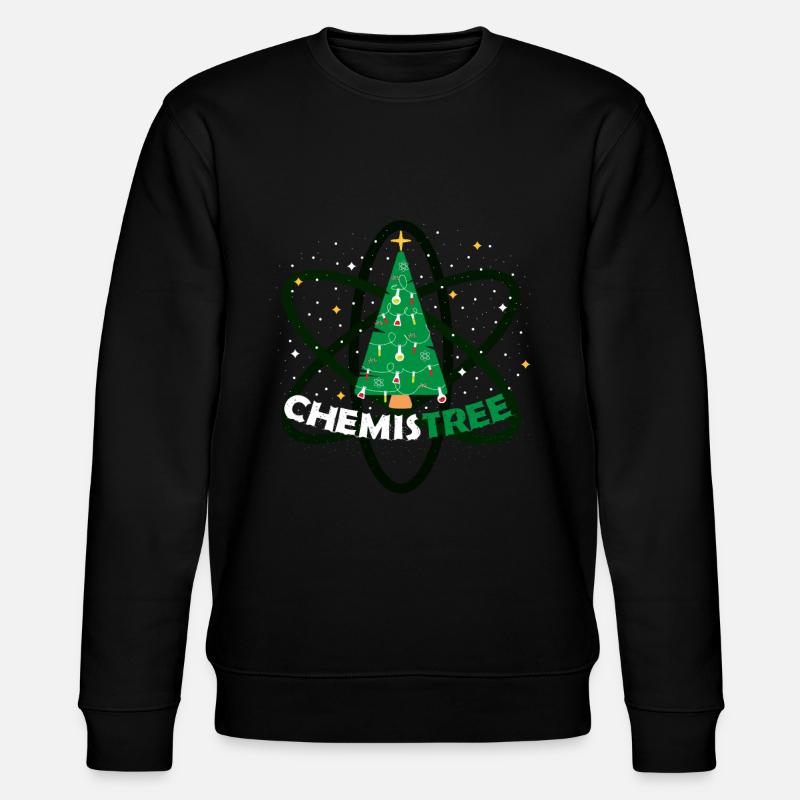 Chemistree Chemie Weihnachtsbaum - Stanley/Stella Unisex Bio-Sweatshirt CHANGER  - Schwarz