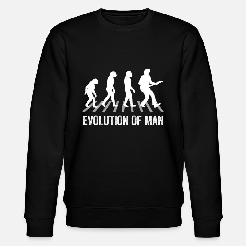 Gitarre Evolution Gitarre Geschenk - Stanley/Stella Unisex Bio-Sweatshirt CHANGER - Schwarz