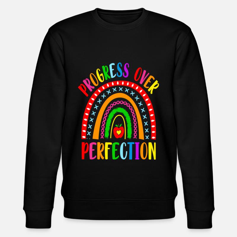 Rainbow Progress Over Perfection Motival - Sweat bio CHANGER Stanley/Stella Unisexe - noir