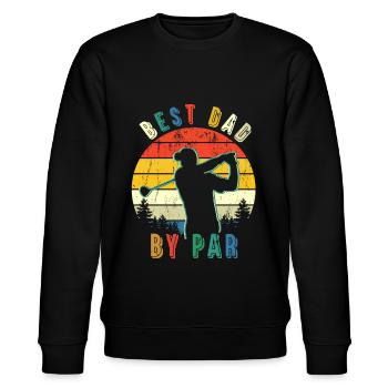 Best Dad By Par Fathers Day - Stanley/Stella CHANGER Unisex Organic Sweatshirt - black - Front - Nik (191cm) & Marisol (170cm)