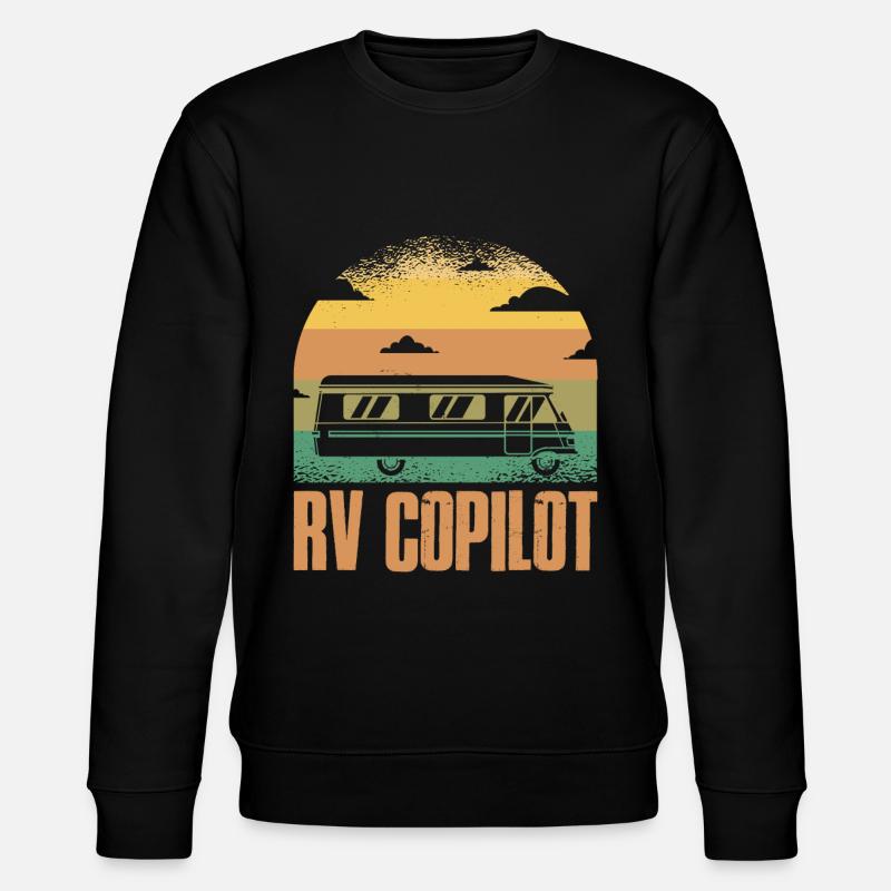 RV Copilot Wohnmobil Geschenk - Stanley/Stella Unisex Bio-Sweatshirt CHANGER  - Schwarz