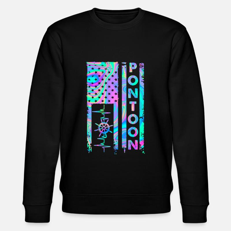 Ponton Drapeau américain - Sweat bio CHANGER Stanley/Stella Unisexe - noir