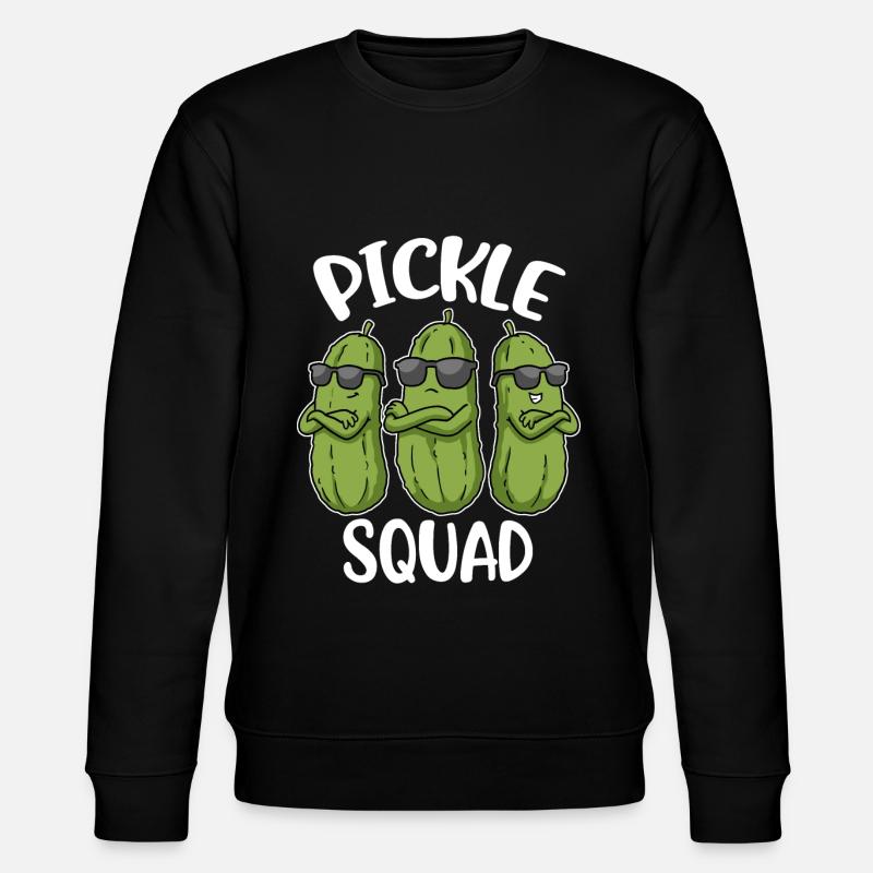 Pickle Squad Cucumber Gift - Stanley/Stella CHANGER Unisex Organic Sweatshirt - black