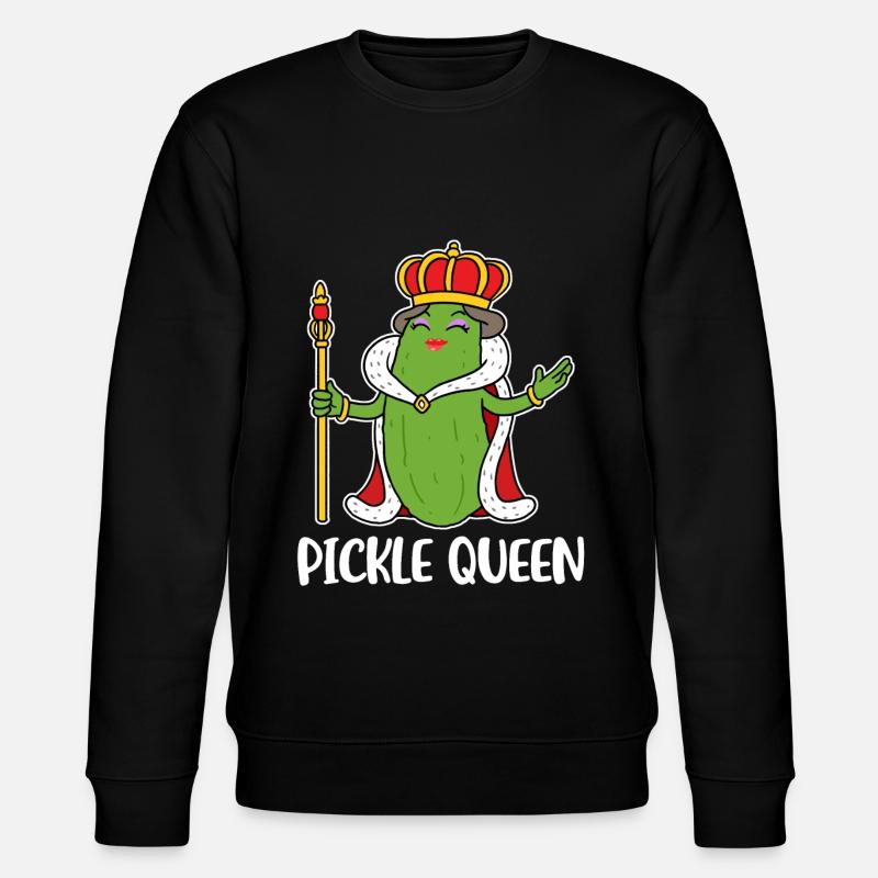 Pickle Queen Cucumber Gift - Stanley/Stella CHANGER Unisex Organic Sweatshirt - black