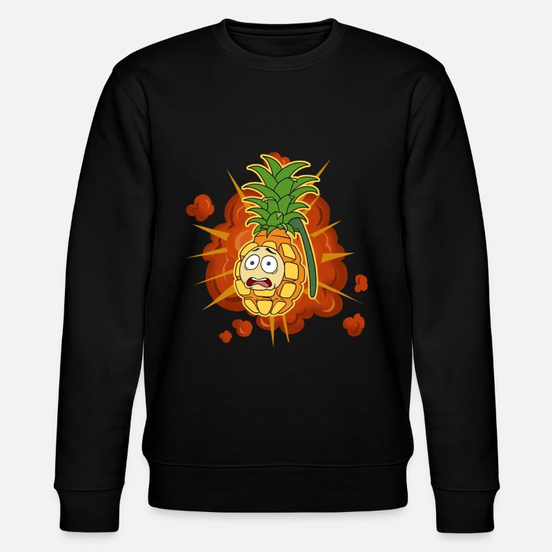 Pineapple Grenade Pineapple Gift - Stanley/Stella CHANGER Unisex Organic Sweatshirt - black
