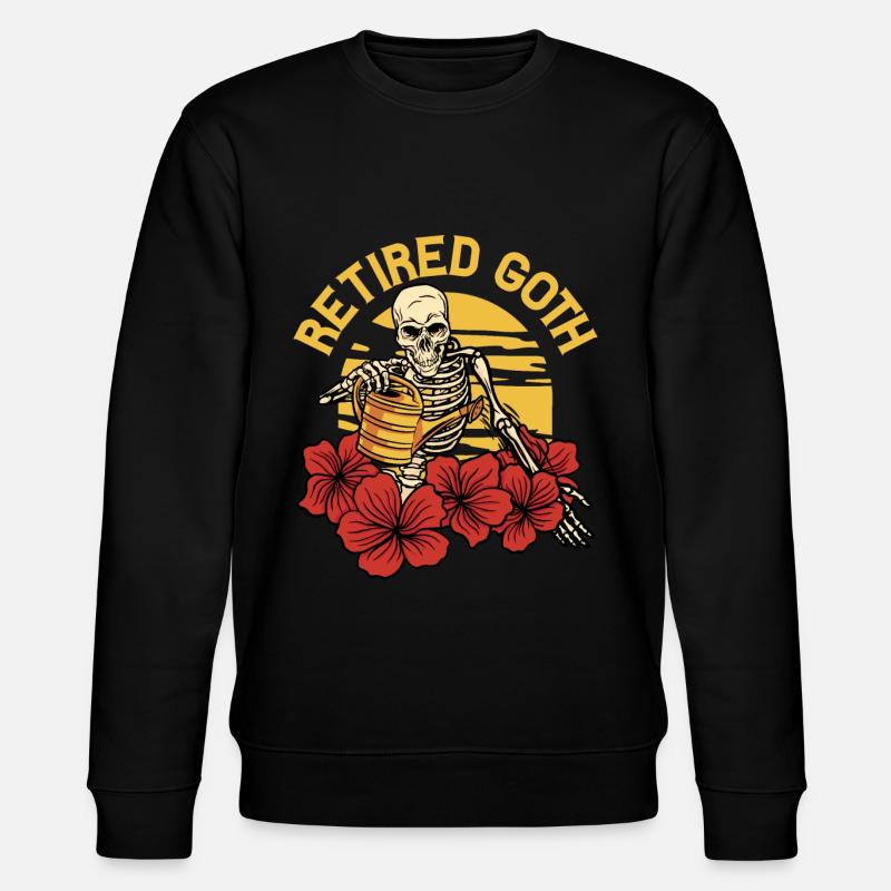 Retired Goth Gothic Gift - Stanley/Stella CHANGER Unisex Organic Sweatshirt - black