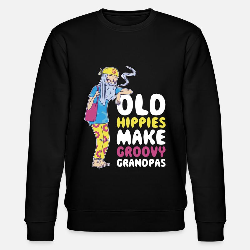 Hippie Grandpa Hippie Cadeau - Sweat bio CHANGER Stanley/Stella Unisexe - noir