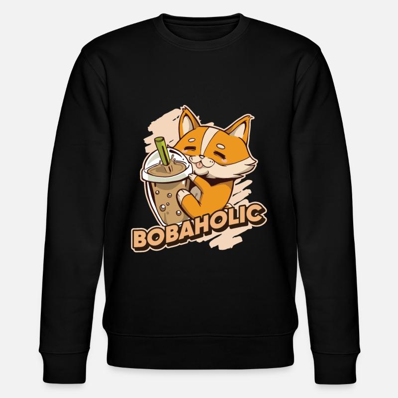 Bobaholic Boba Geschenk - Stanley/Stella Unisex Bio-Sweatshirt CHANGER  - Schwarz