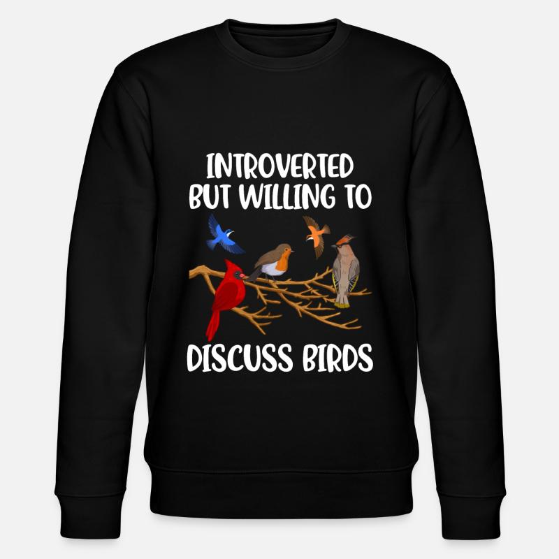 Introverted Birds Introverted Gift - Stanley/Stella CHANGER Unisex Organic Sweatshirt - black