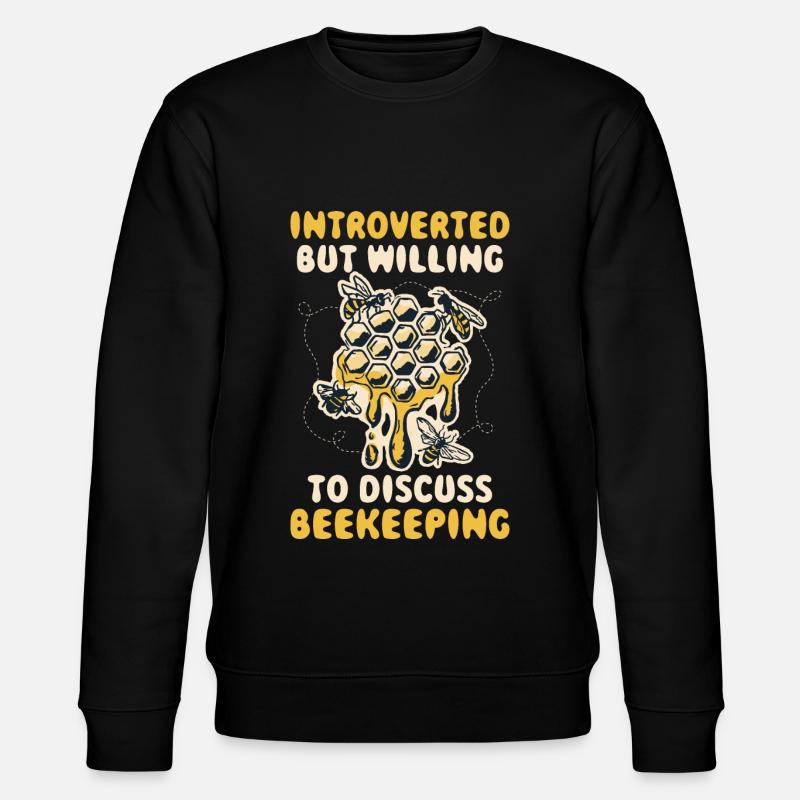 Introverted Beekeeping Introverted Gift - Stanley/Stella CHANGER Unisex Organic Sweatshirt - black
