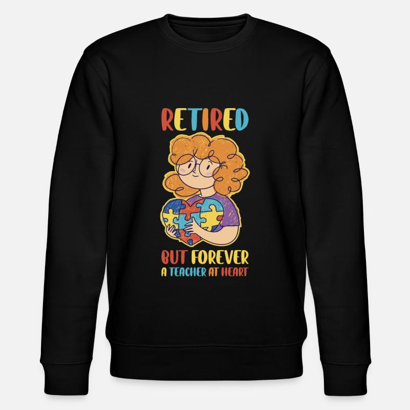 Retired Teacher Lehrer Geschenk - Stanley/Stella Unisex Bio-Sweatshirt CHANGER - Schwarz