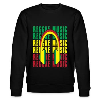 Reggae Music Rastafari Jamaica - Stanley/Stella CHANGER Unisex Organic Sweatshirt - black - Front - Nik (191cm) & Marisol (170cm)
