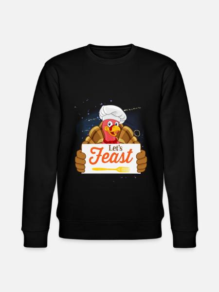 Turkey Thanksgiving Turkey Feast - Stanley/Stella CHANGER Unisex Organic Sweatshirt - black