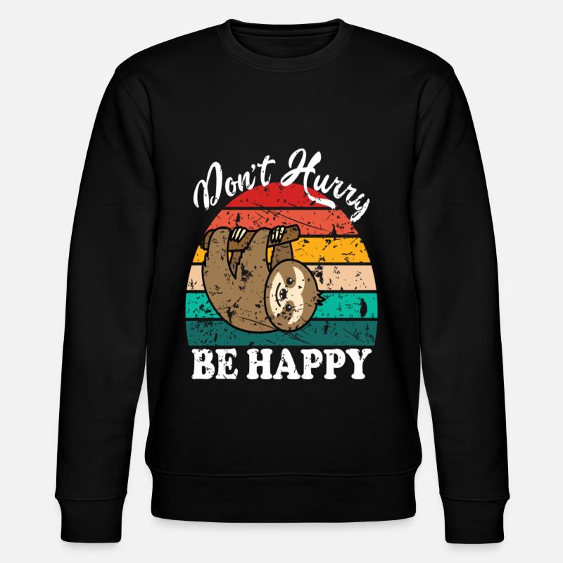 Don't Hurry Be Happy - Stanley/Stella Unisex Bio-Sweatshirt CHANGER  - Schwarz