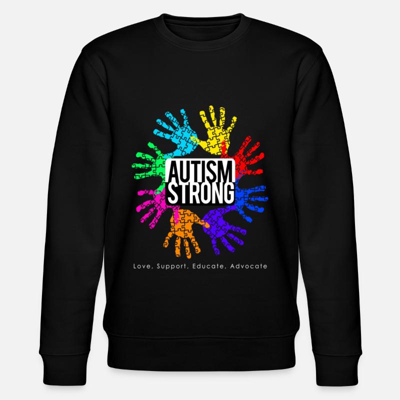 Autism Strong - Stanley/Stella Unisex Bio-Sweatshirt CHANGER  - Schwarz